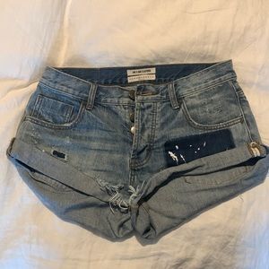 One Teaspoon Bandits distressed denim shorts